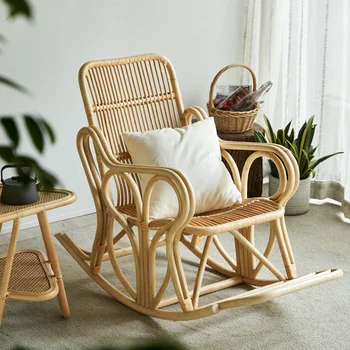 Fotelja za odmor od ratana, stolica za pauze za ručak, плетеное ručno stolicu od ratana, kućni jednostavno biljno stolicu od ratana, udoban stolac