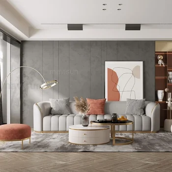 Moderan kauč, dnevni boravak, постмодернистский Luksuzni kauč s mekom presvlake, mali stan, običaj sive kožne predmete doma dekor